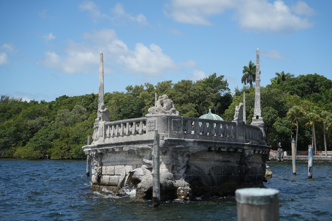 Concrete seawall along a South Florida waterfront property requiring inspection before purchase.