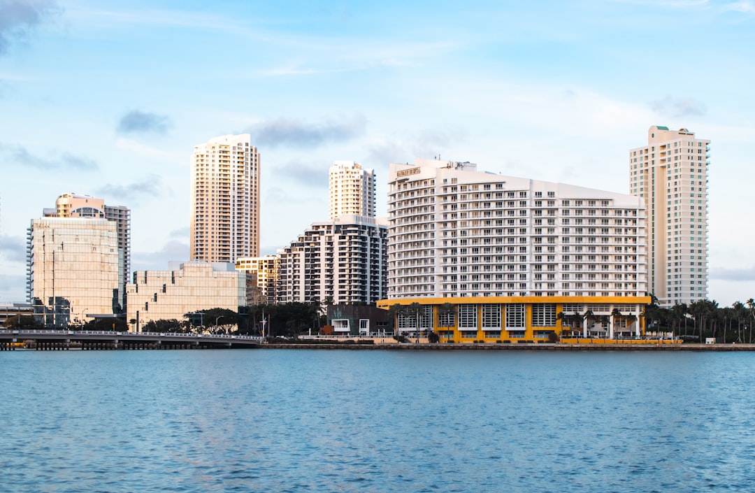 Survey assessment at a luxury waterfront property in Florida during title due diligence.