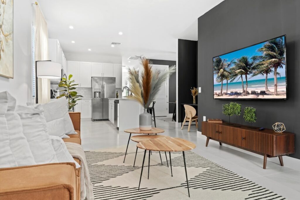 Florida luxury home seller reviewing documents with a real estate agent before listing.