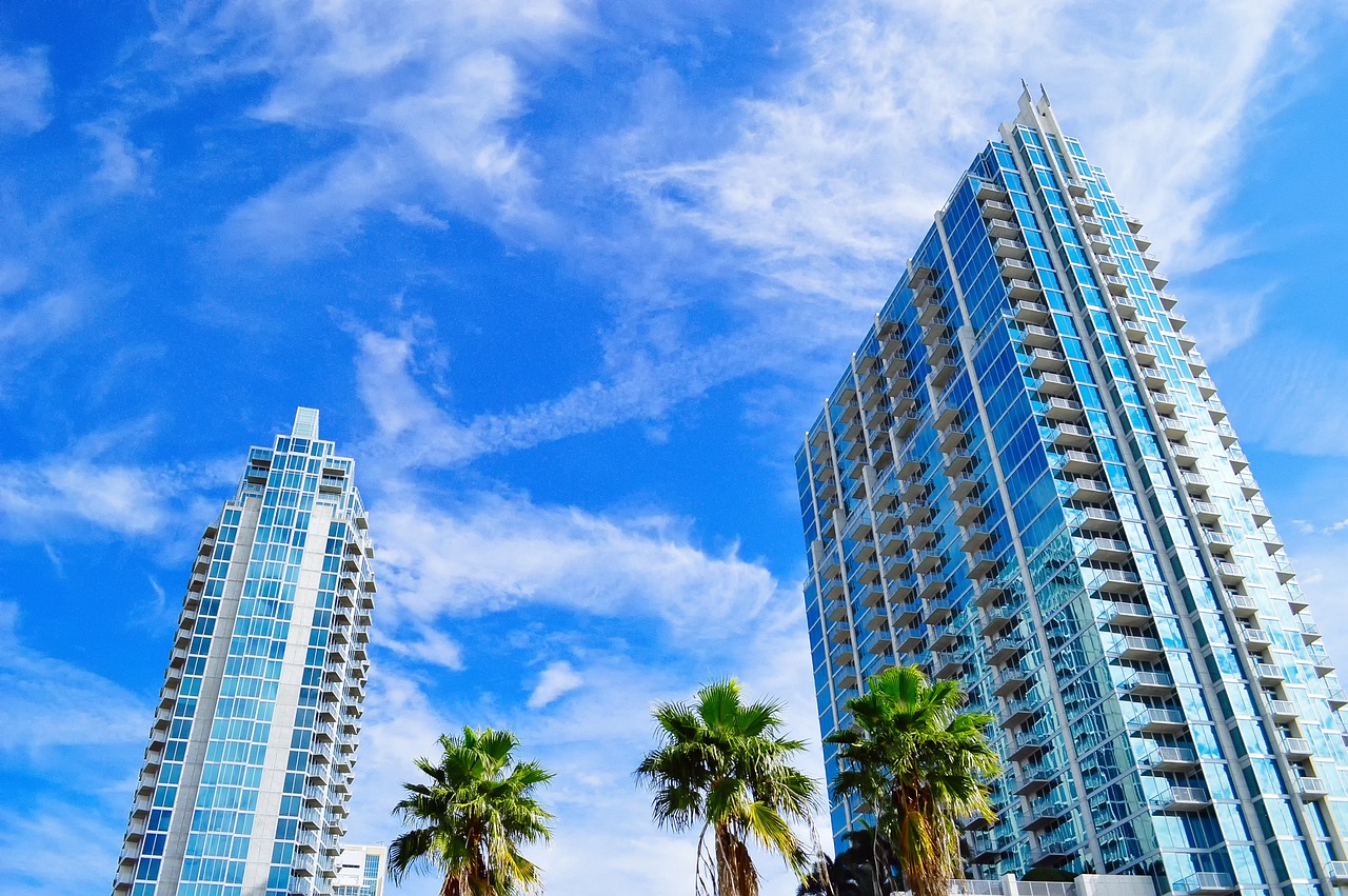 Private beach club and Gulf-front luxury condominiums in Pelican Bay, Naples, Florida.