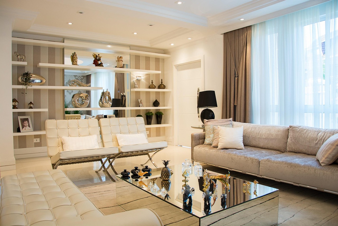 High-end interior of a luxury Jacksonville waterfront home with designer finishes and river views.