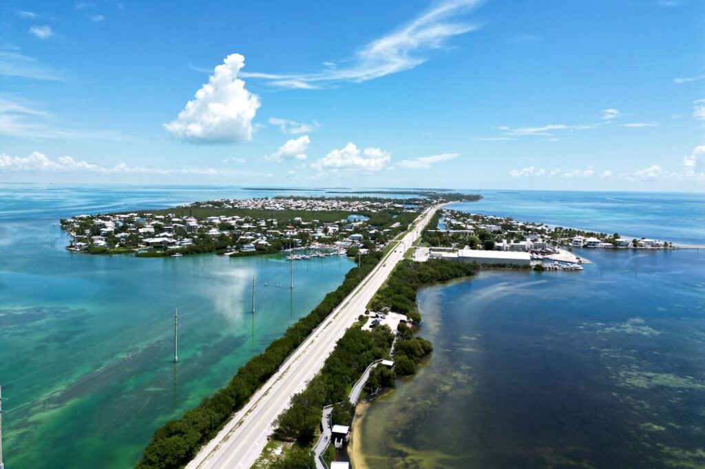 Luxury waterfront home with private dock on the water in the Florida Keys.