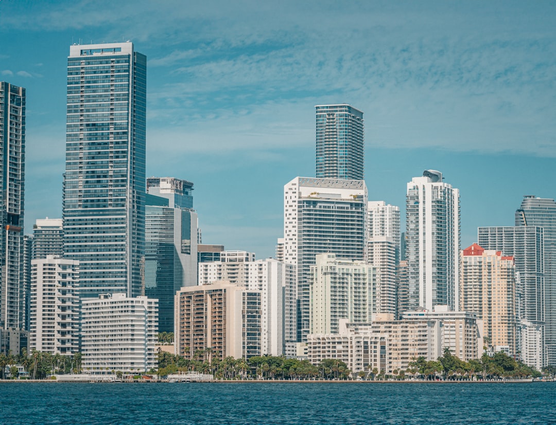 Waterfront luxury condo towers in Miami popular with international real estate buyers