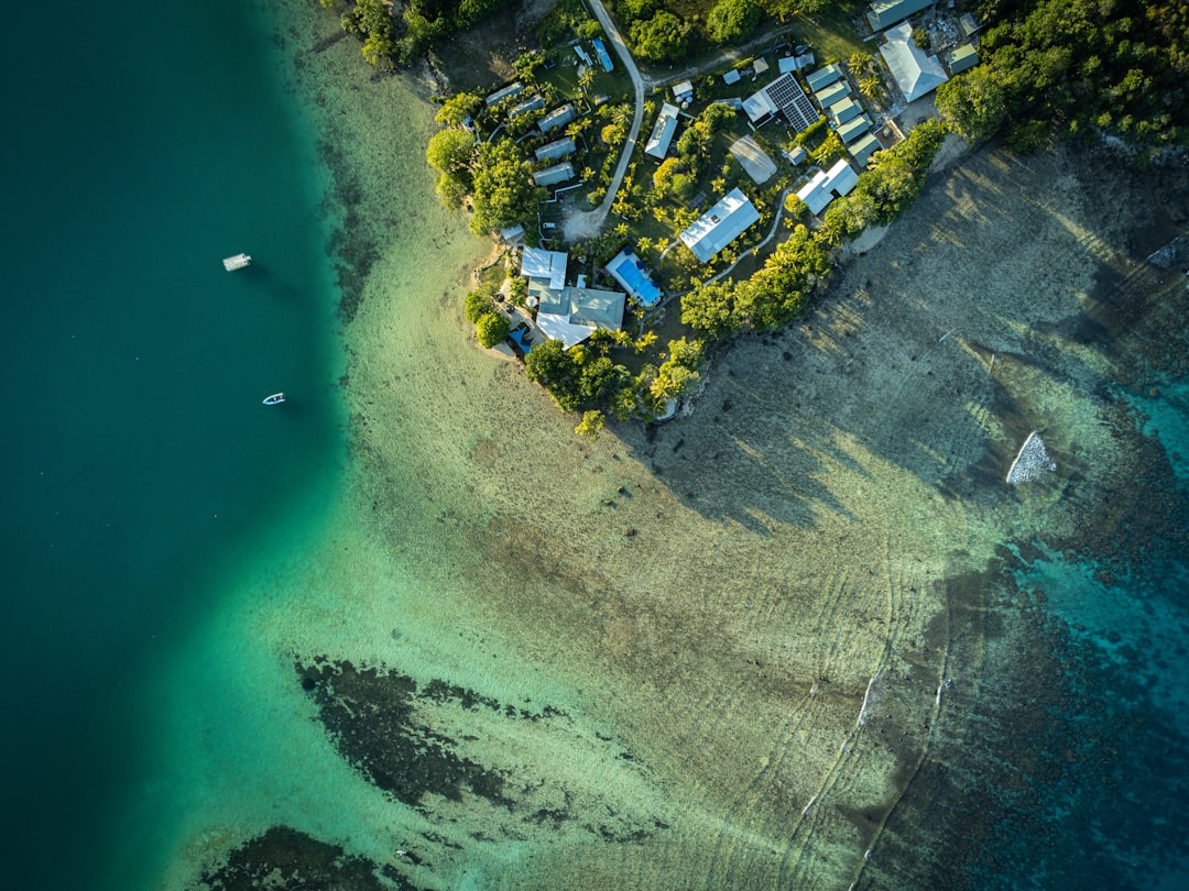 Aerial view of a Palm Beach luxury waterfront estate