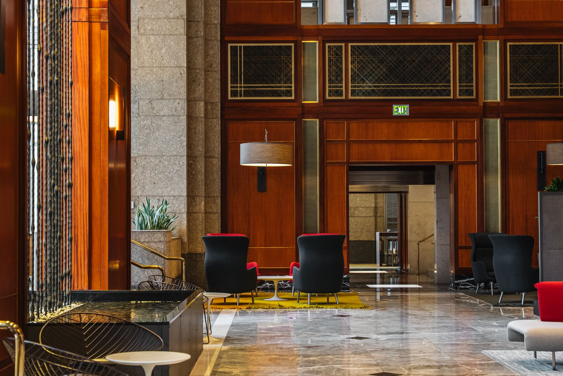 Class A office tower lobby in Brickell, Miami commercial real estate