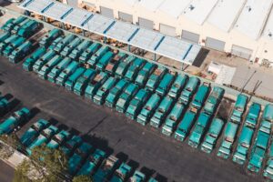Aerial view of a data center campus in a South Florida industrial park.