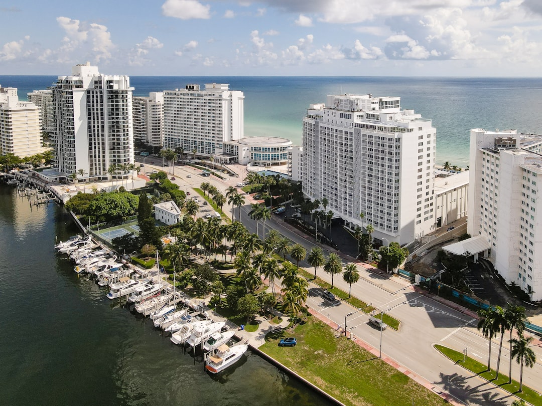1960s era waterfront condominium tower in Miami's Edgewater neighborhood