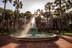 Modern purpose-built student housing complex near a Florida university campus