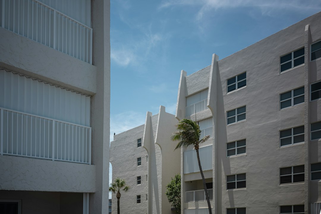 Commercial office and retail building exterior in South Florida, where commercial rent sales tax was repealed