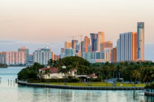 Buyer and seller reviewing a Florida property tax proration on a closing statement.